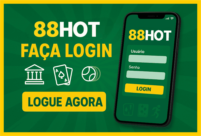 Imagem destacando login seguro na 88HOT para novos usuários